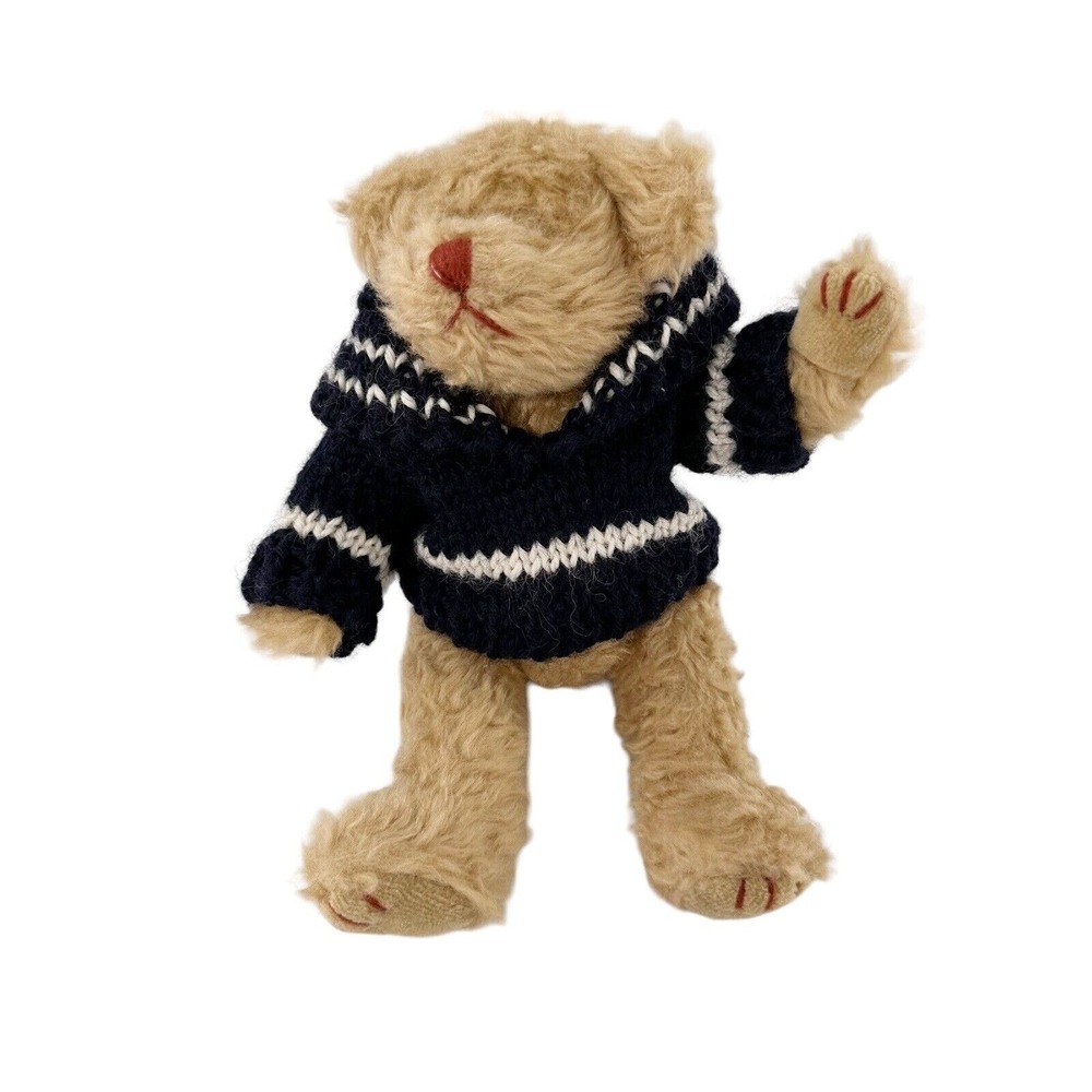 Vintage‎ 1993 Ty Inc. Bear Navy & White Knit Sweater The Attic Treasures Fraser